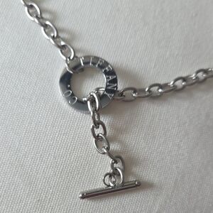 High Quality Designer T&C Silver Toggle Necklace